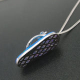 925 Silver Hawaiian Opal Flip flop Pendant Necklace for Women