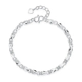 925 Silver Heart Bracelet Ladies Holiday Wedding Jewelry