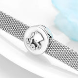 925 Silver Heart Mother Love Charm Clip Bead for Bracelets
