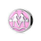 925 Silver Heart Sister Beads for Charm Bracelet