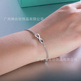 925 Sterling Silver Infinity Charm Women Bracelet