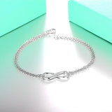 925 Sterling Silver Infinity Charm Women Bracelet