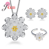925 Silver Lotus Flower Jewelry Set for Women