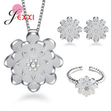 925 Silver Lotus Flower Jewelry Set for Women