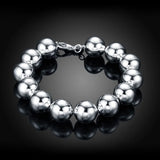 Sterling Silver Lucky Round Prayer Beads Bracelets & Bangles