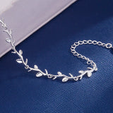 925 Sterling Silver Moonlight Forest Bracelets Leaves Branches Bangles