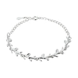 925 Sterling Silver Moonlight Forest Bracelets Leaves Branches Bangles