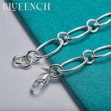 925 Silver Paper Clip Bracelet Unisex Charm Jewelry