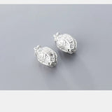 925 Sterling Silver Peanut Charms 16mm Cubic Silver Pendants