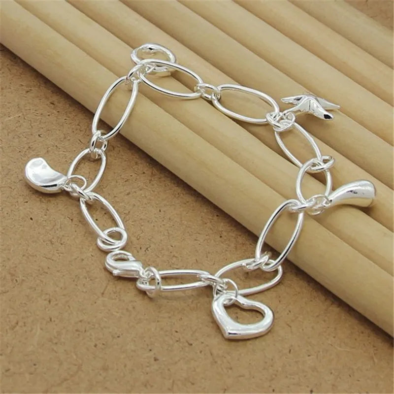 925 Silver Pendant Jewelry Gift Hanging Pendants Bracelets Women Party