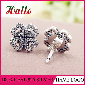 925 Sterling Silver Petals of Love Stud Earrings