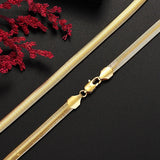 925 Silver Plated 18K 6MM Snake Bone Sets Men Women Gift