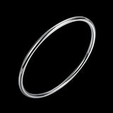 925 Silver Round Bangles Women Wedding Bracelet Jewelry Gift