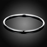 925 Silver Round Bangles Women Wedding Bracelet Jewelry Gift