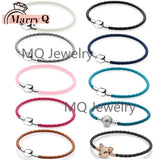 925 Sterling Silver Charm Bracelet, Bead Charm Jewelry Gift