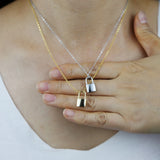 925 Sterling Silver Padlock Pendant Necklaces Lock Chain Choker