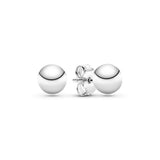 925 Silver Sparkling Circle Bead Stud Earrings for Women