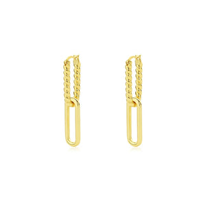 925 Silver Twist Texture Drop Earrings Vintage Classic Jewelry
