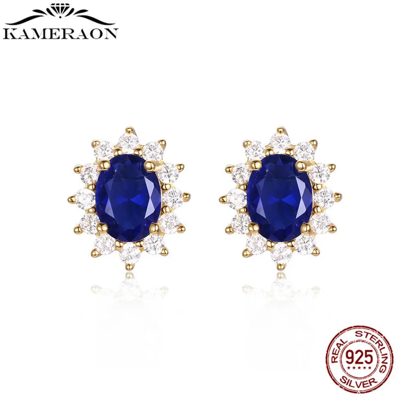925 Silver CZ Stud Earrings