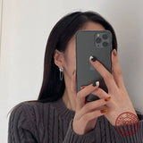 925s Oval Crystal Stud Earrings Chain Tassel Antique Silver Jewelry
