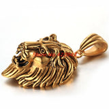 Men's Lion Head Pendant Stainless Steel Necklace Gift