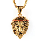 Men's Lion Head Pendant Stainless Steel Necklace Gift