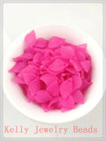 1000pcs 18x11mm Frosted Acrylic Leaf Charm Pendant DIY Beads