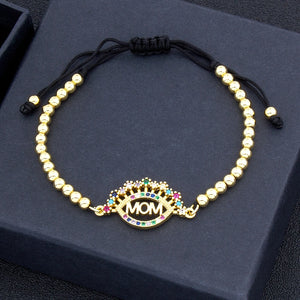 Adjustable Bracelet Copper Zirconia 6 Styles for Women Mom Party Birthday