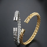 Adjustable Stainless Steel Wire Bangle Bracelet for Women Men Couples