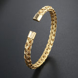Adjustable Stainless Steel Wire Bangle Bracelet for Women Men Couples