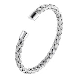 Adjustable Stainless Steel Wire Bangle Bracelet for Women Men Couples