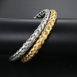 Adjustable Stainless Steel Wire Bangle Bracelet for Women Men Couples