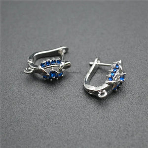 Zircon Metal Earring Hooks Jewelry Findings 20pc Lot