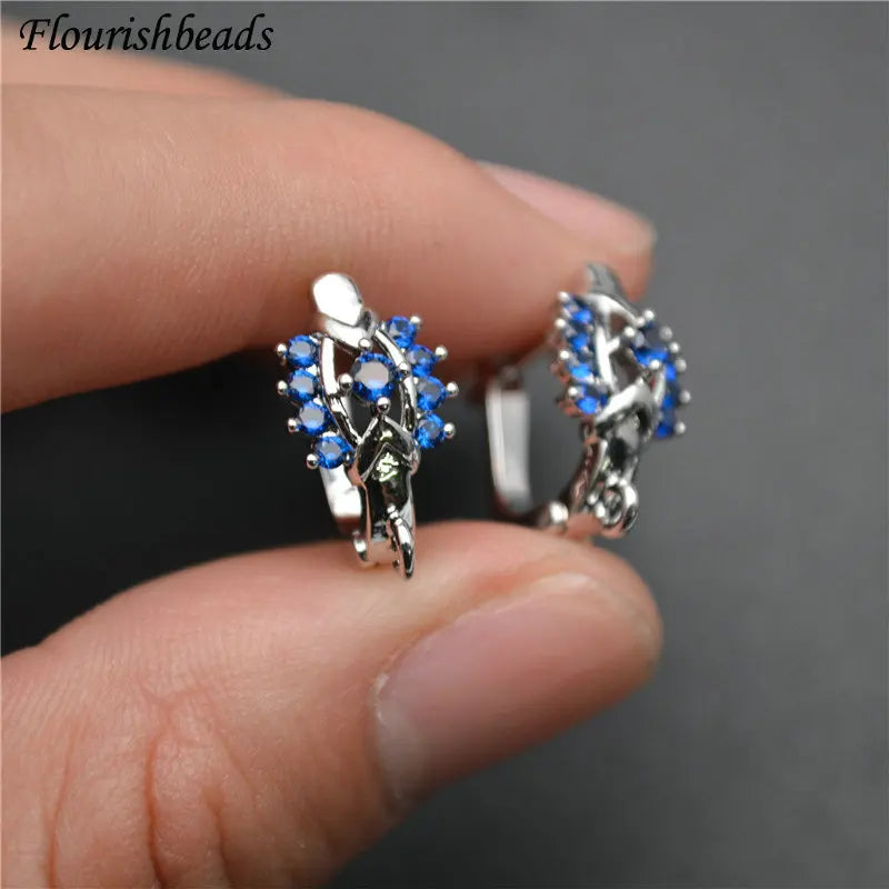 Zircon Metal Earring Hooks Jewelry Findings 20pc Lot