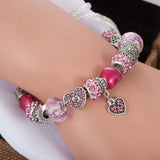Antique Heart Charm Bracelet for Women