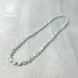 Aquamarine Crystal Necklace For Men and Women