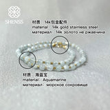 Aquamarine Crystal Necklace For Men and Women