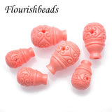 Pink Coral Beads Bottle Shape DIY Necklace Bracelet 30pcs