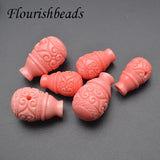 Pink Coral Beads Bottle Shape DIY Necklace Bracelet 30pcs