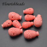 Pink Coral Beads Bottle Shape DIY Necklace Bracelet 30pcs