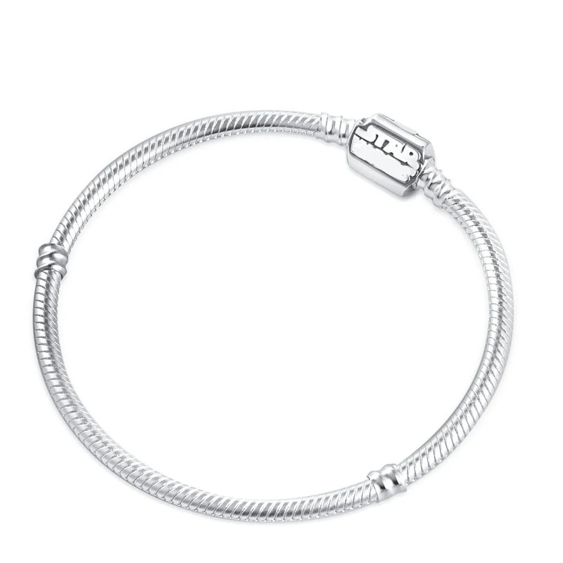Silver Snake Chain Bracelet for European Charms