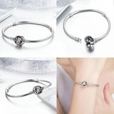 Silver Snake Chain Bracelet for European Charms