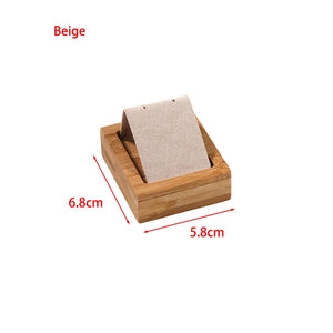 Bamboo Suede Fabric Earring Display Stand Jewelry Ear Stud Holder