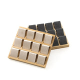 Bamboo Suede Fabric Earring Display Stand Jewelry Ear Stud Holder