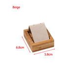 Bamboo Suede Fabric Earring Display Stand Jewelry Ear Stud Holder