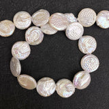 15-16mm Baroque Pearl Beads Button Flat Round Natural DIY Jewelry