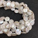 15-16mm Baroque Pearl Beads Button Flat Round Natural DIY Jewelry