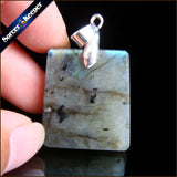 Labradorite Stone Pendant Necklace for Men's Jewelry