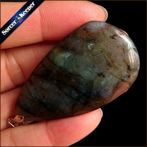 Natural Labradorite Stone Pendant Necklace for Men's Jewelry