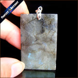 Labradorite Stone Pendant Necklace for Men